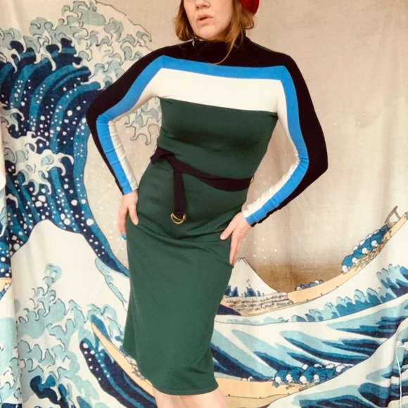 Tory Burch Dresses & Skirts - Tory Burch midi stretch merino wool turtle dress S